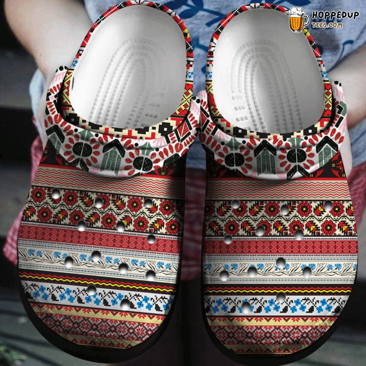 Boho Vintage Mandala 2 Lover Gift Rubber Comfortable clog Shoes