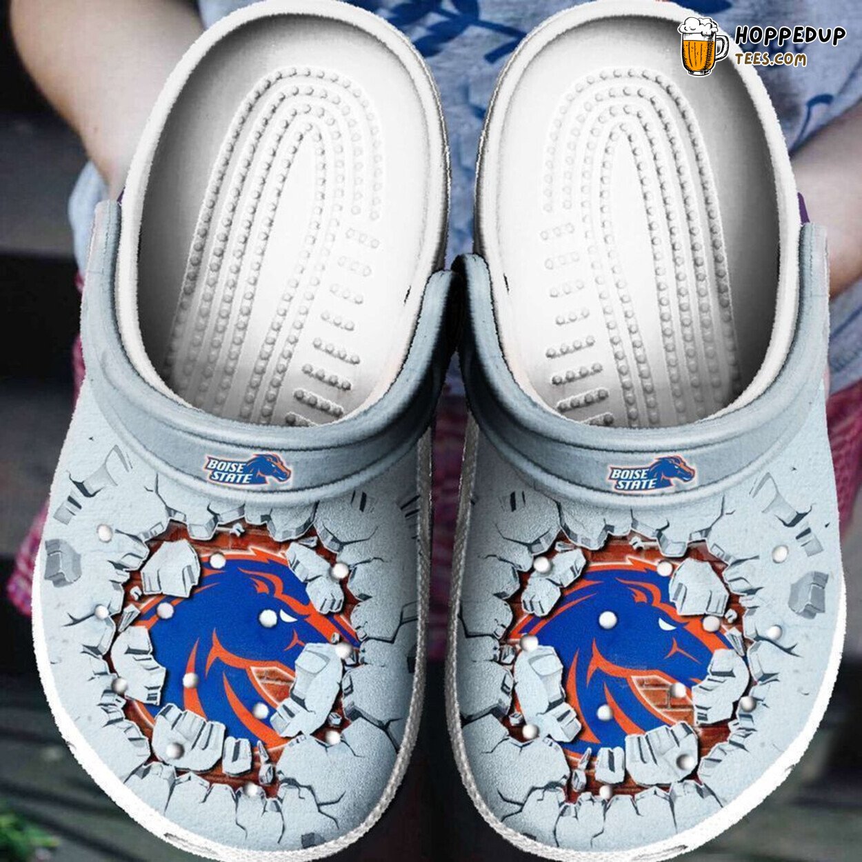 Boise State Broncos Tide Themed Stylish Comfortable Clog Shoes