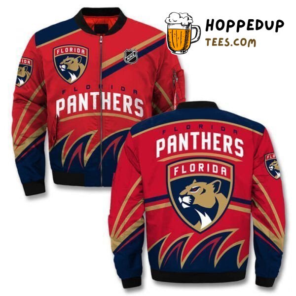 Bold Florida Panthers NHL True Red Team Bomber Jacket Series