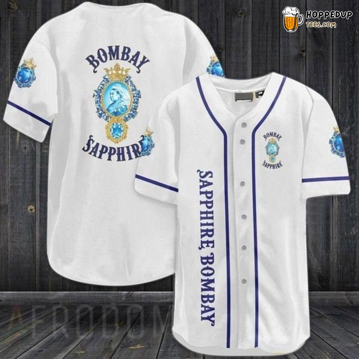 Bombay Sapphire Gin White Elegant Baseball Jersey