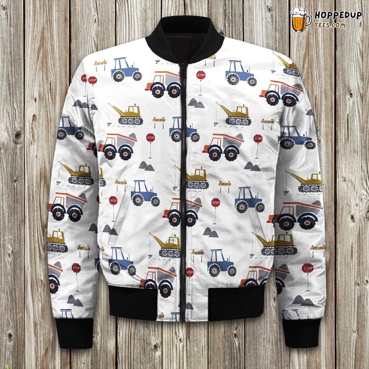 Bomber Jacket Construction Zone Winter Comfort Series Elegance Luxurious Warm