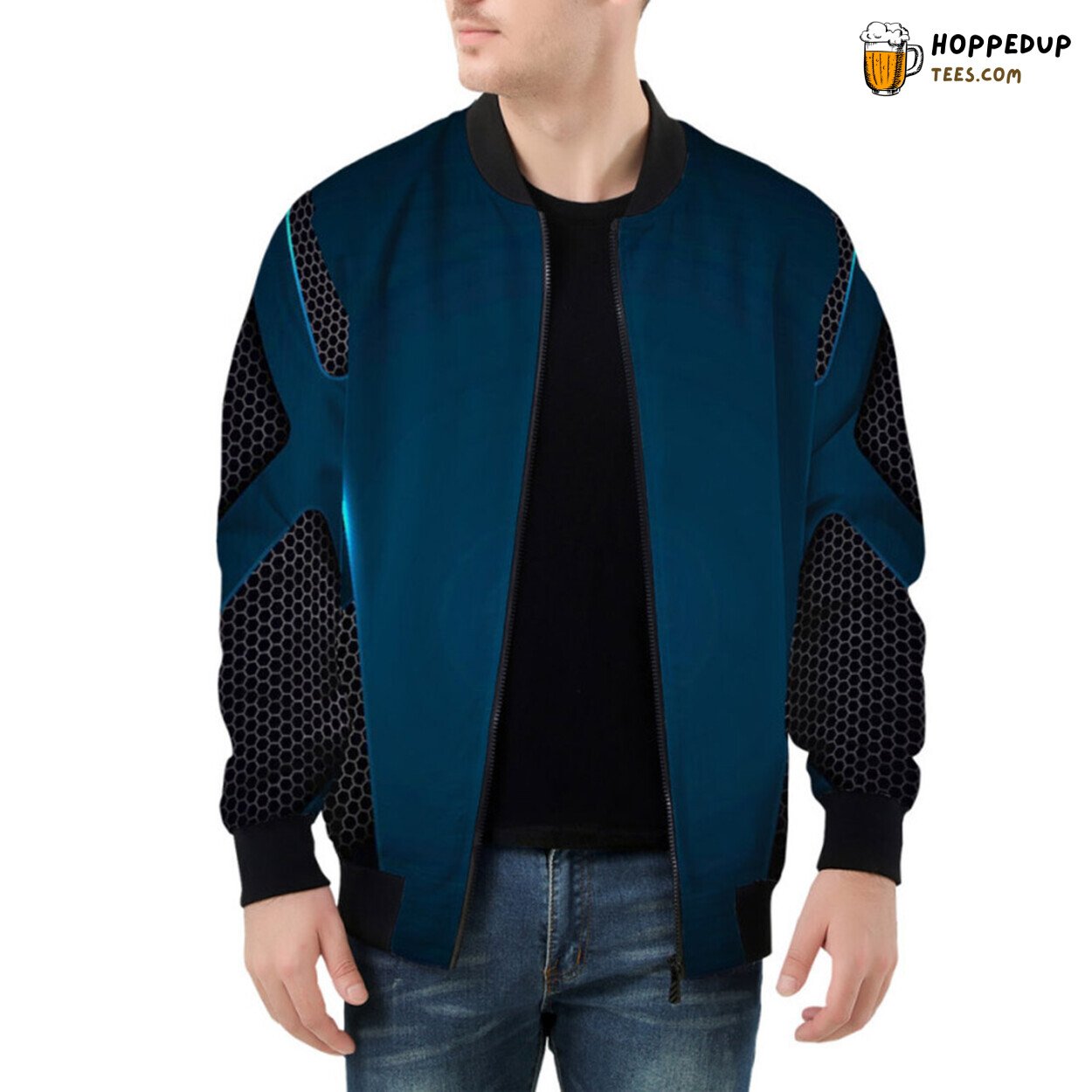 Bomber Jacket Showcasing Concepts of Modern Futuristic Technology