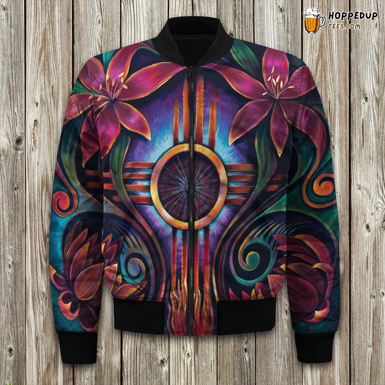 Bomber Jacket Winter Collection Highlighted by Flower Art