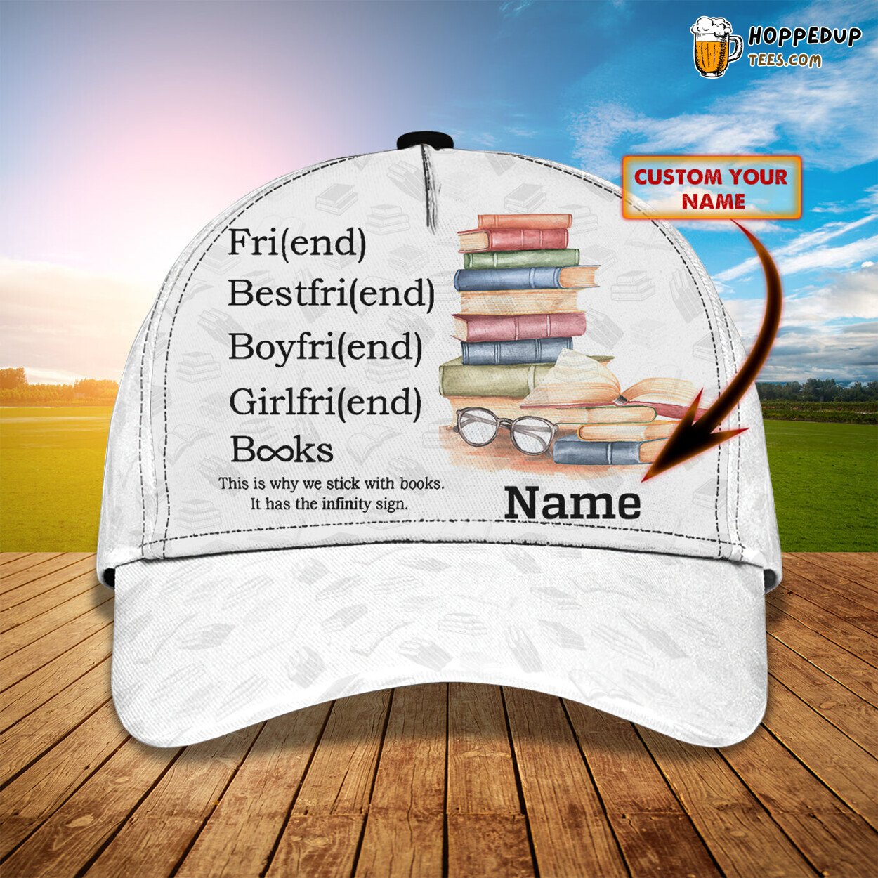 Book Lover’s Delight 3D Classic Cap Personalized Unique Name Edition