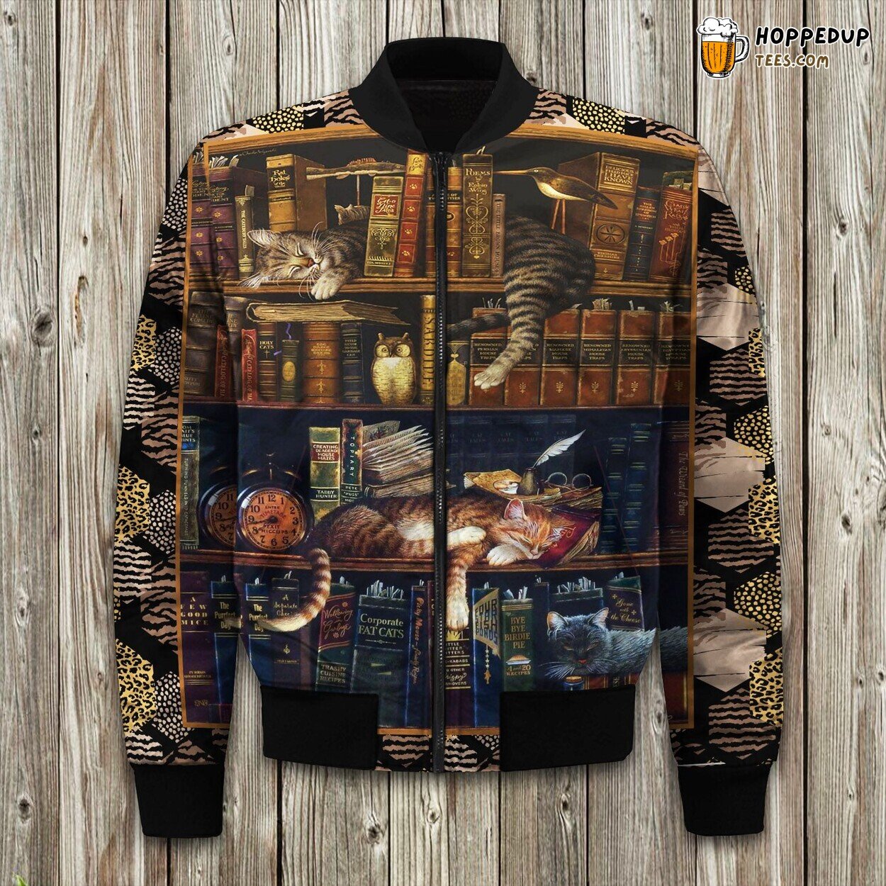 Books Vintage Collection Winter Bomber Jacket Bibliophile’s Fashion Touch