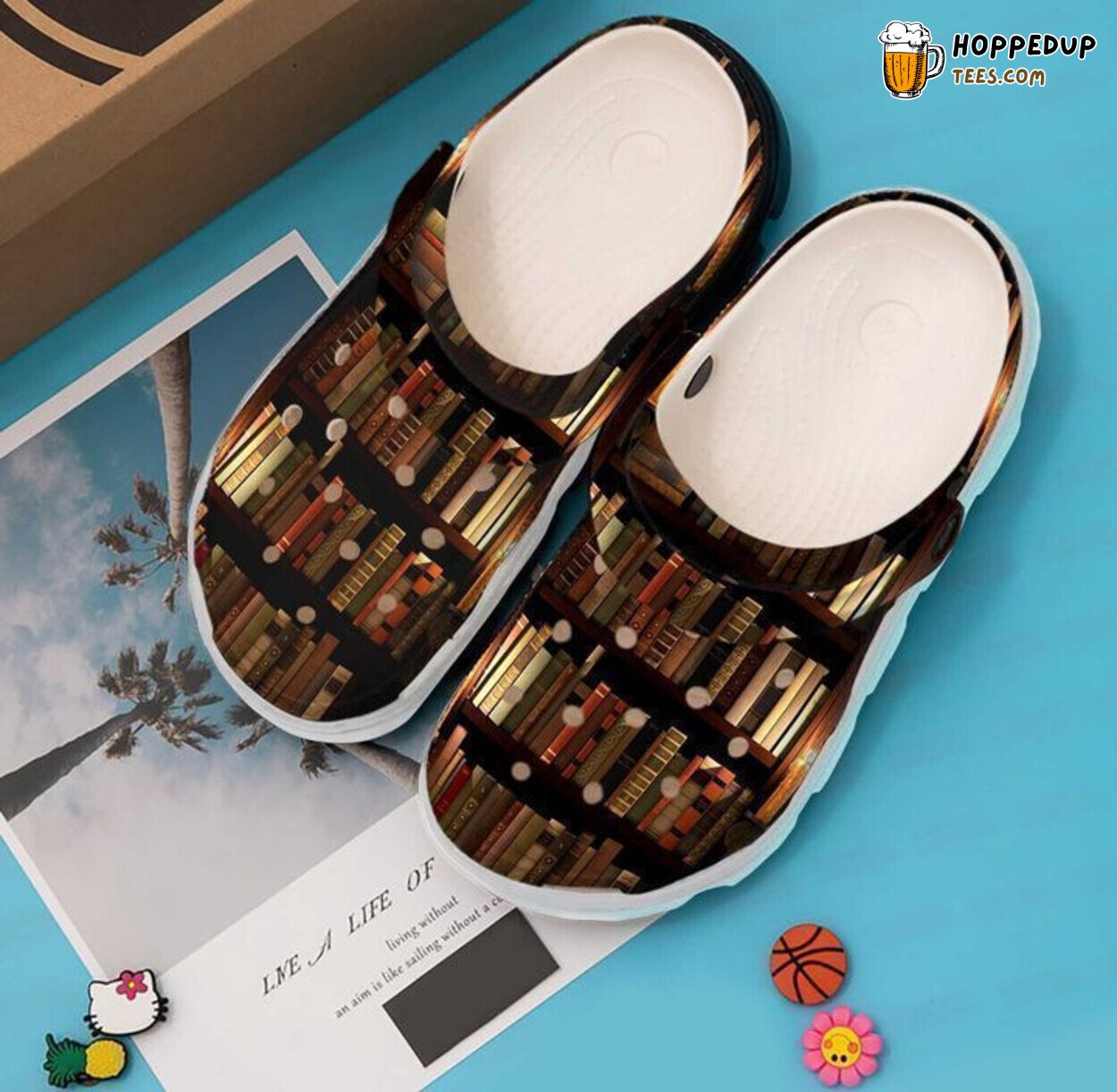 Bookstore Adventure Themed Classic Comfortable Unique Clogs Shoes