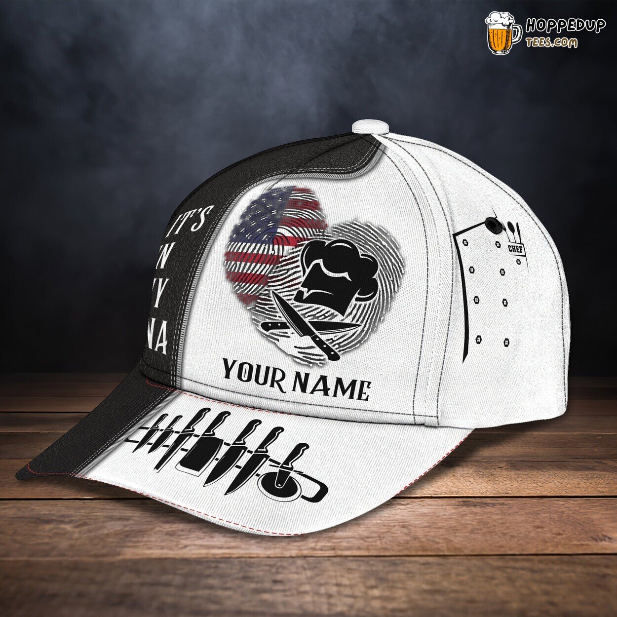 Born in the Kitchen 3D Classic Cap Chef DNA Personalized Name Edition