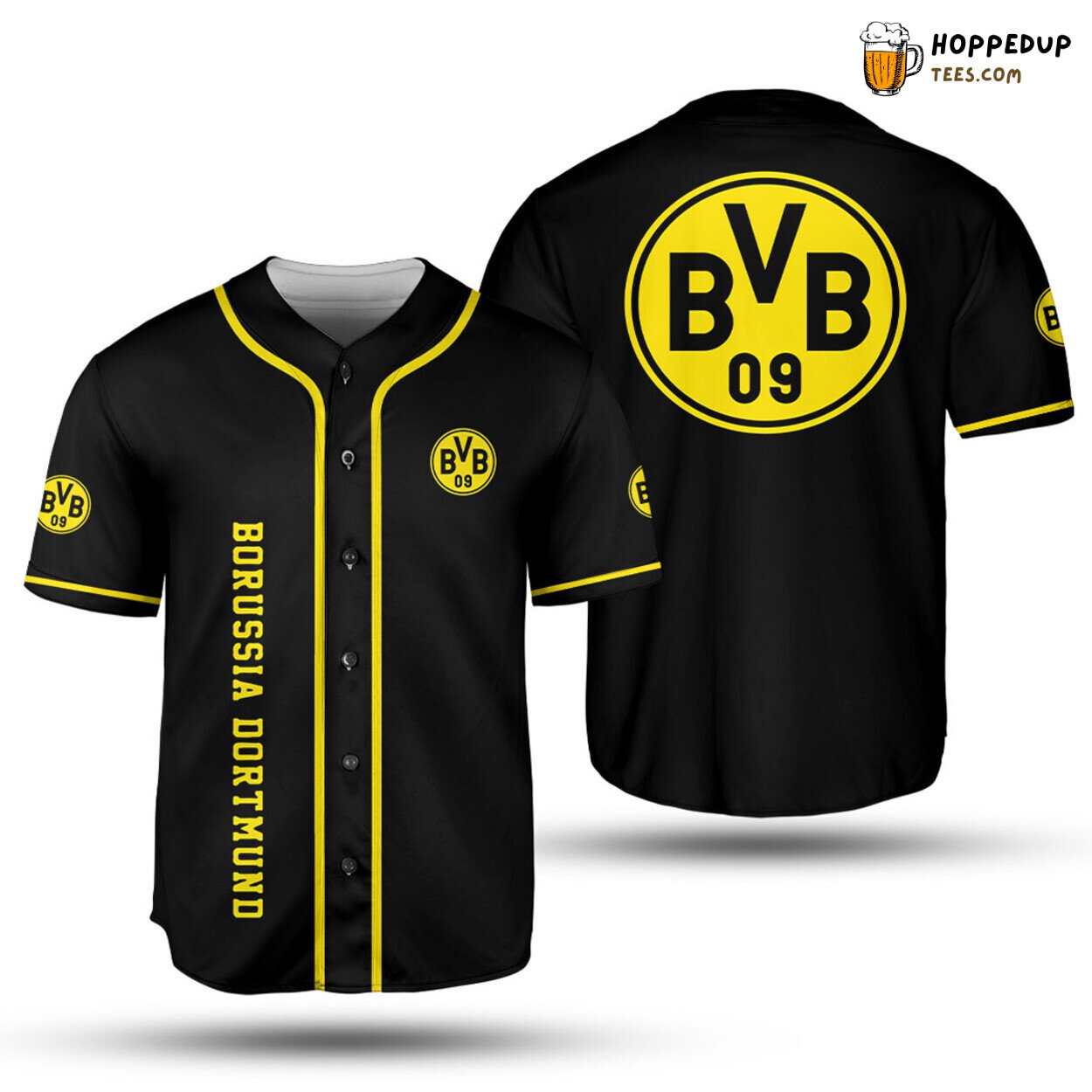Borussia Dortmund Black Yellow Baseball Jersey Unisex Shirt