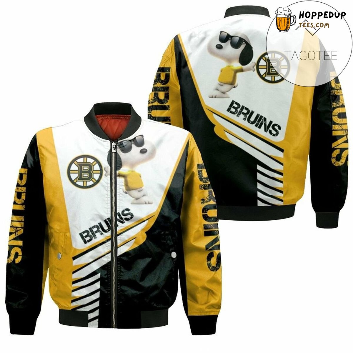 Boston Bruins NHL Snoopy Edition Fan Bomber Jacket Comfort