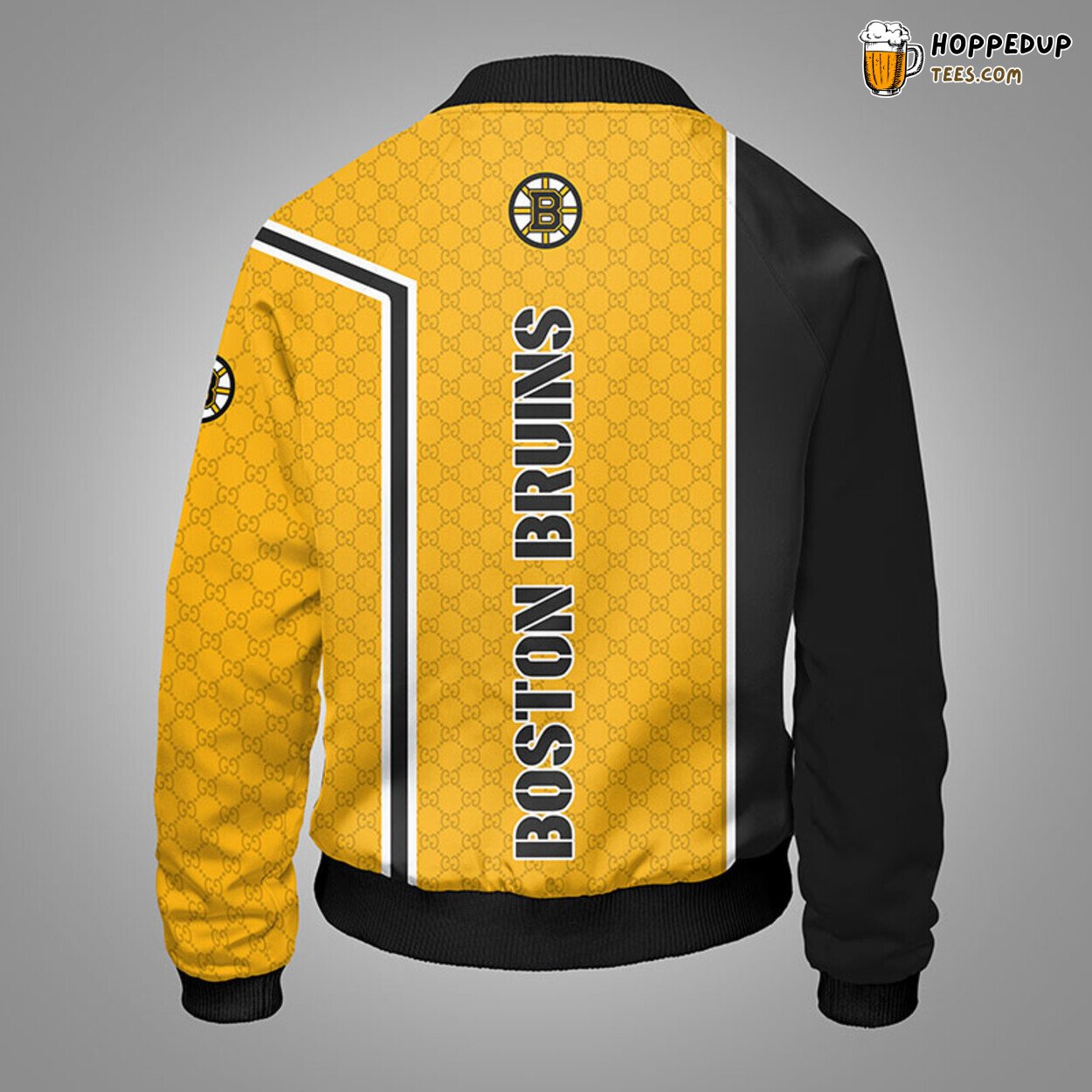 Boston Bruins NHL Yellow Themed Distinct Bomber Jacket Stylish Look