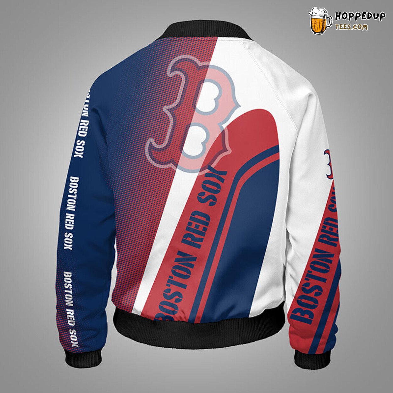 Boston Red Sox MLB Dual Red Blue Unique Bomber Jacket Design