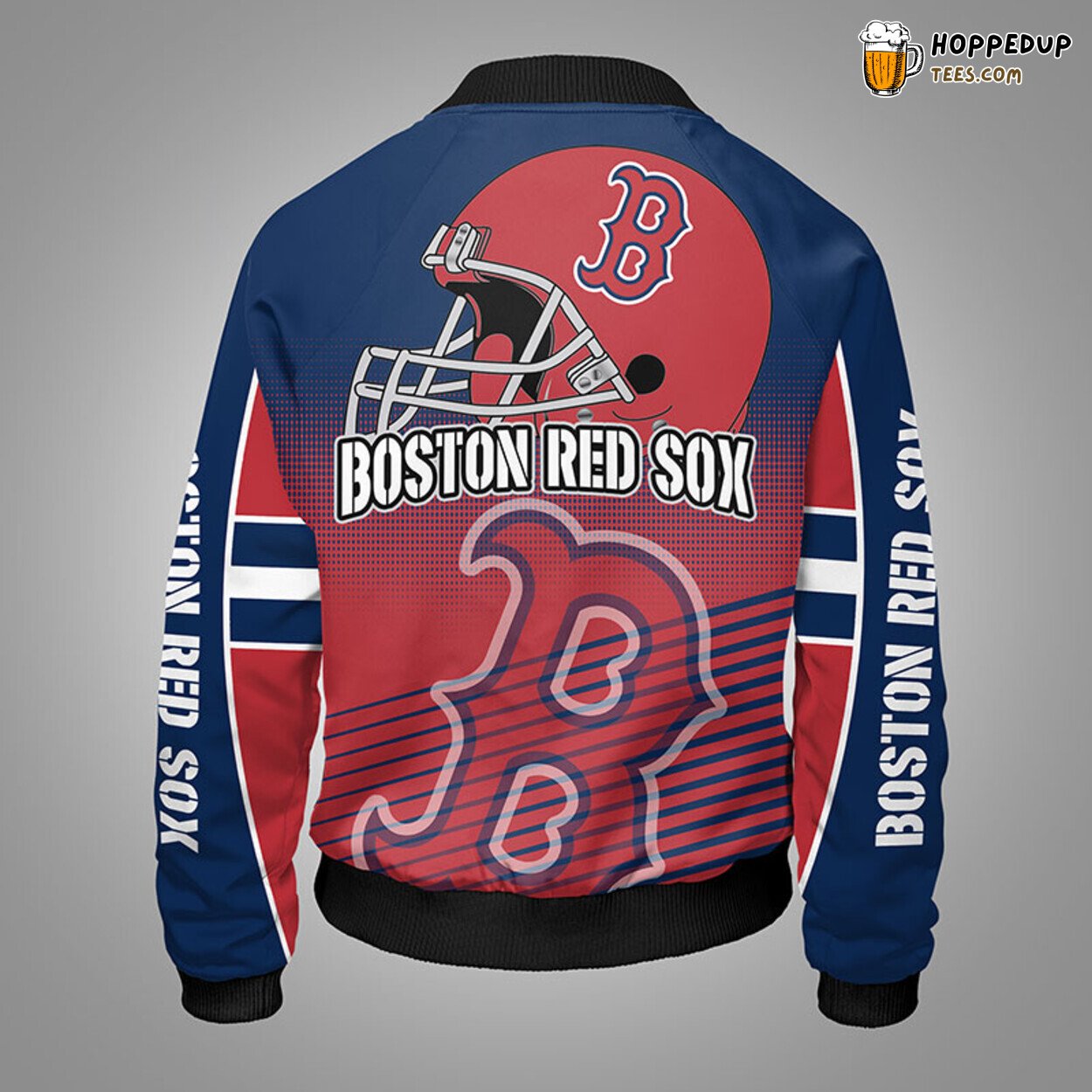 Boston Red Sox MLB Red Blue Unisex Premium Bomber Jacket Design