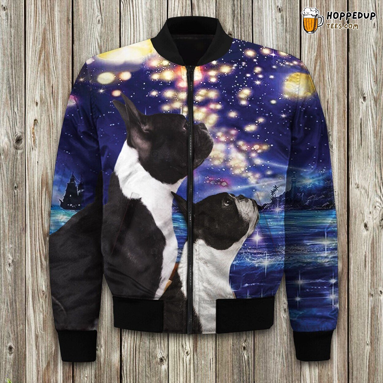 Boston Terrier Enjoy The Light Gift For You Bomber Jacket