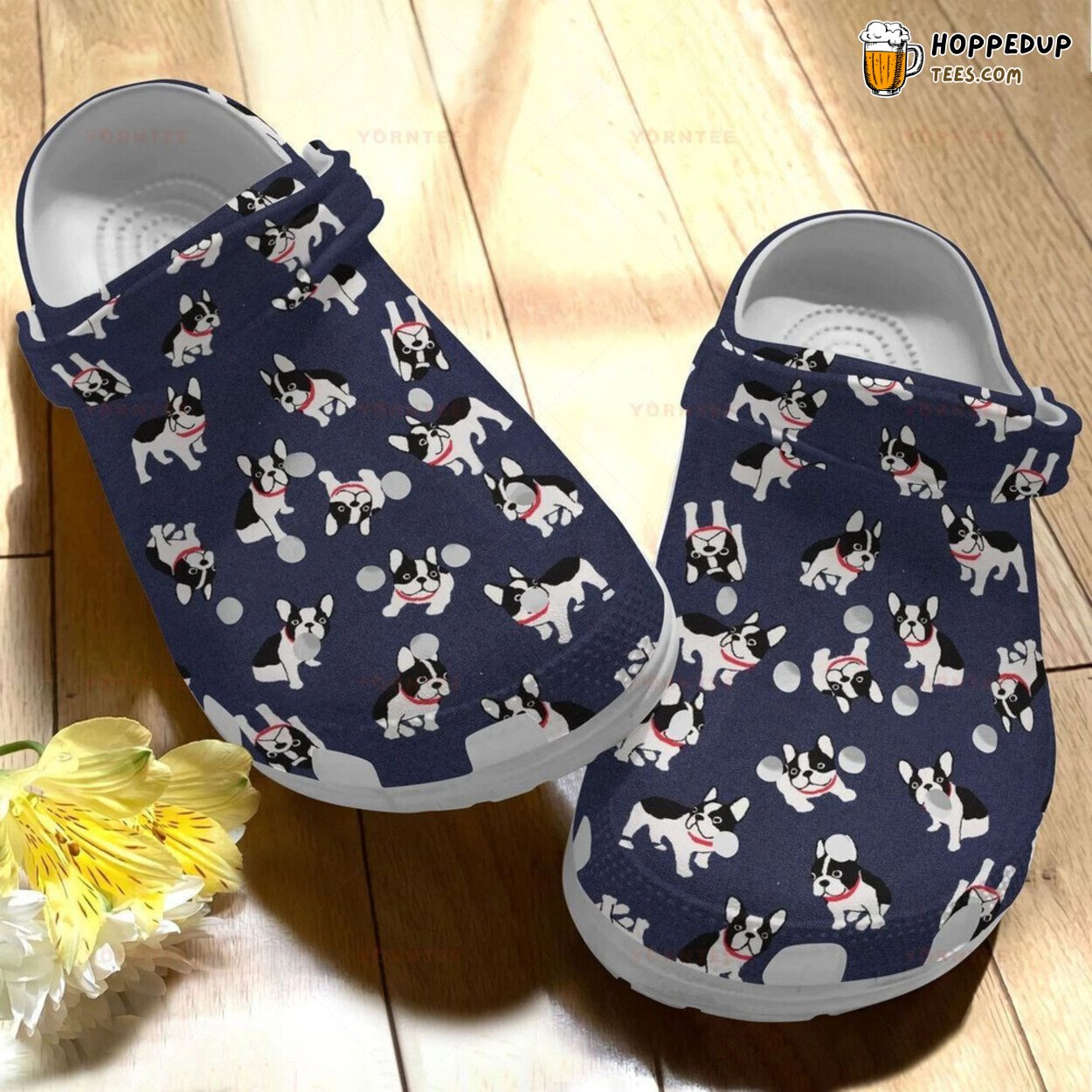 Boston Terrier Lovers Inspired Comfortable Rubber Clog Shoes for Dog Owners