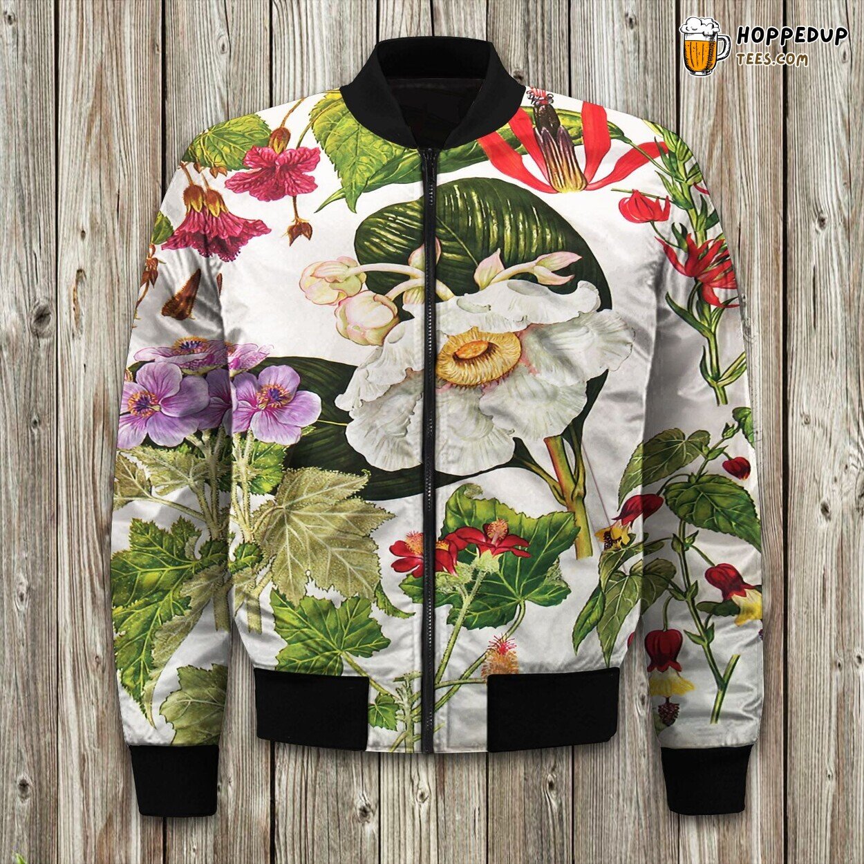 Botanical Garden Vintage Botanical Garden Bomber Jacket