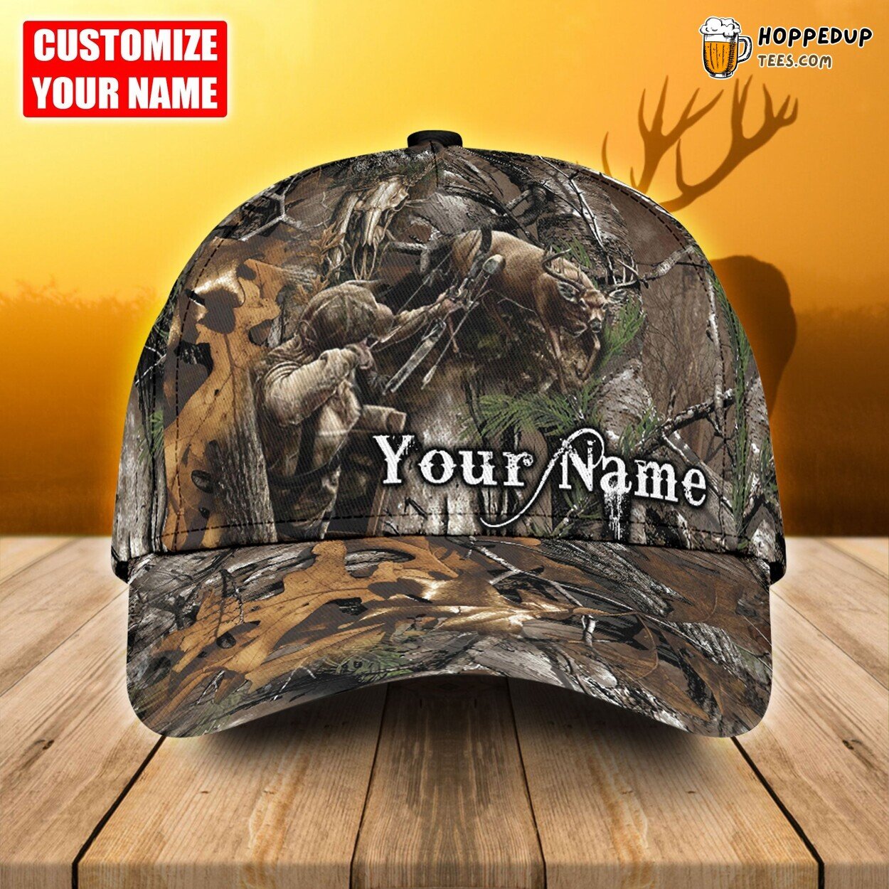 Bow Hunter Deer 3D Print Design Personalized Classic Baseball Hunting Cap