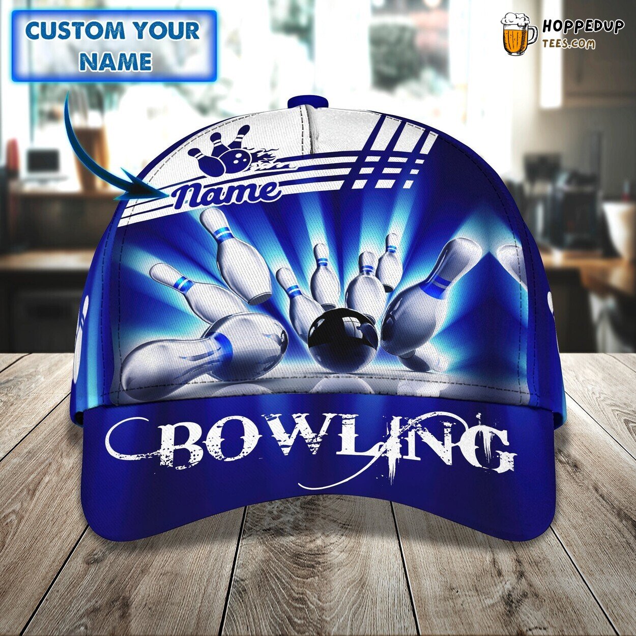Bowling Classic 3D Cap Personalized Name Unique Premium Design Edition
