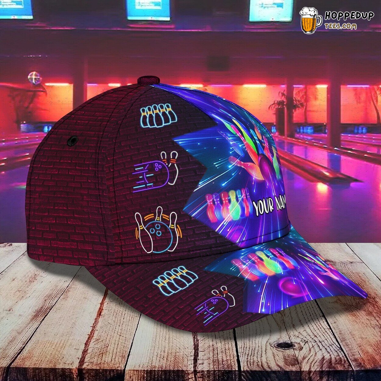 Bowling Classic 3D Cap Personalized Name Unique Premium Edition Series Bowling Classic 3D Cap Personalized Name Unique Premium Edition Series