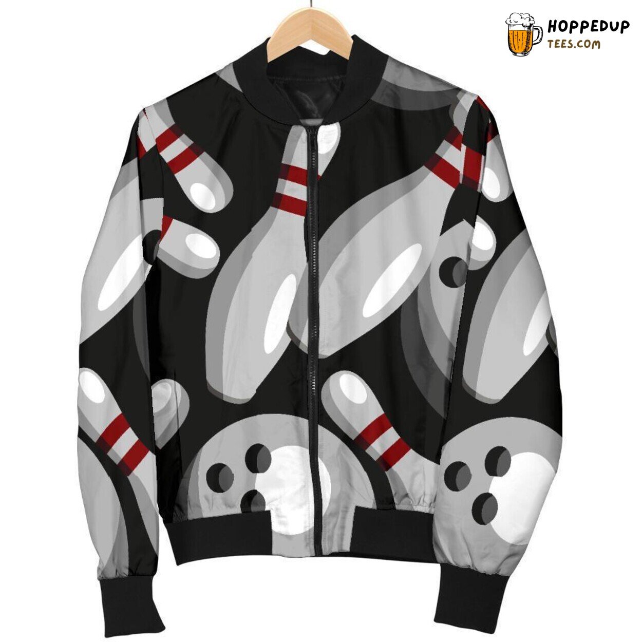 Bowling Game Essence Tribute Men’s Bomber Jacket Unique Pattern Design Art Bowling Game Essence Tribute Men’s Bomber Jacket Unique Pattern Design Art