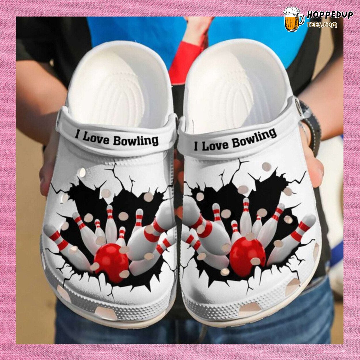 Bowling Love Fan Gift Classic Water Comfortable Rubber Clog Shoes
