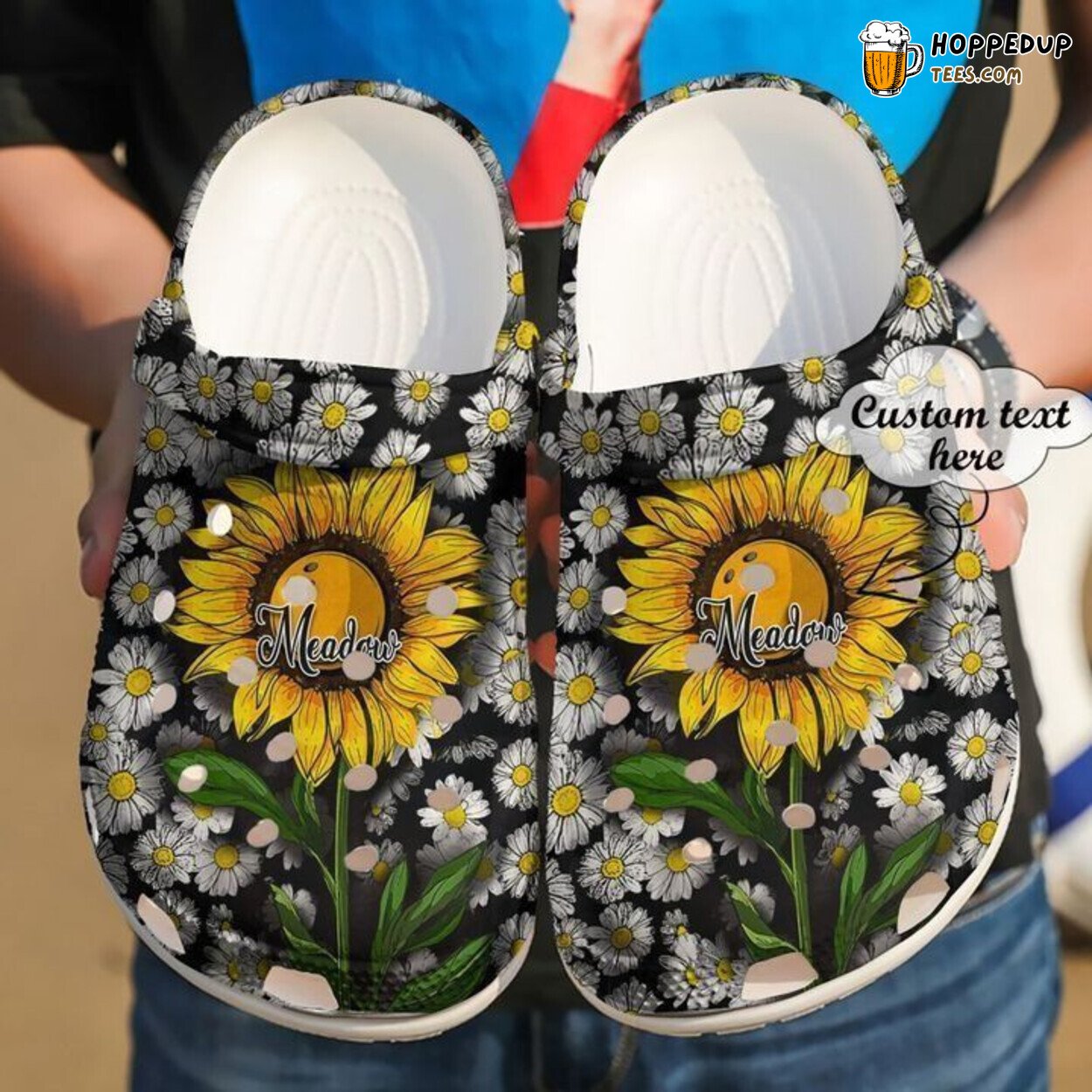Bowling Personalized Sunflower Classic Comfortable Unique Clogs Shoes