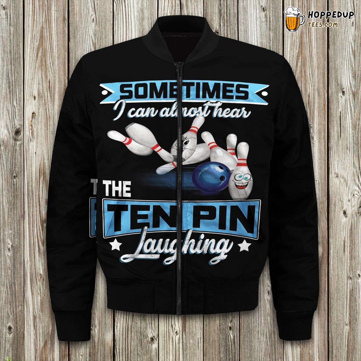 Bowling Sport Enthusiasts Winter Bomber Jacket Unique Design Look
