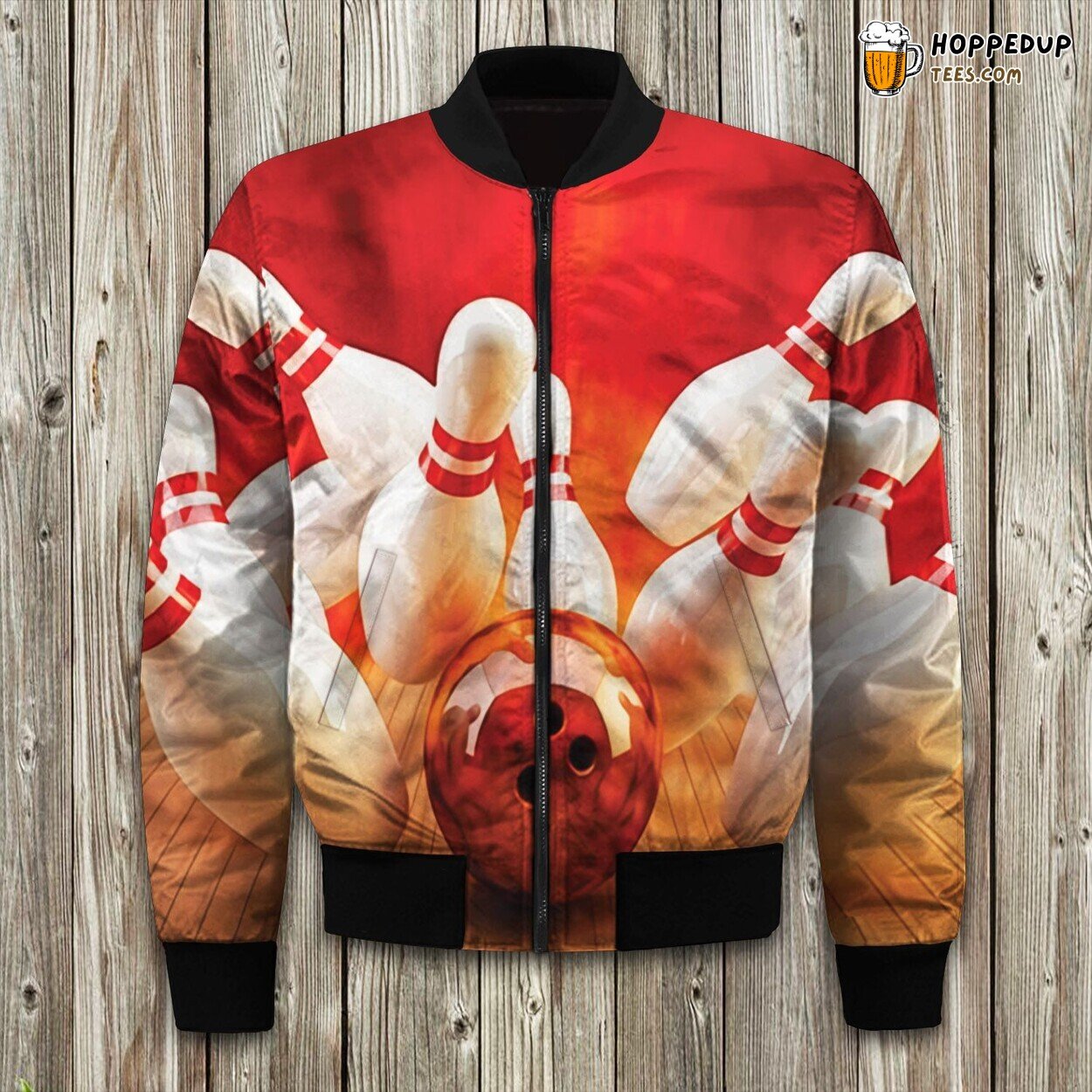 Bowling Sport Inspired Winter Bomber Jacket Athlete’s Dream Style Touch