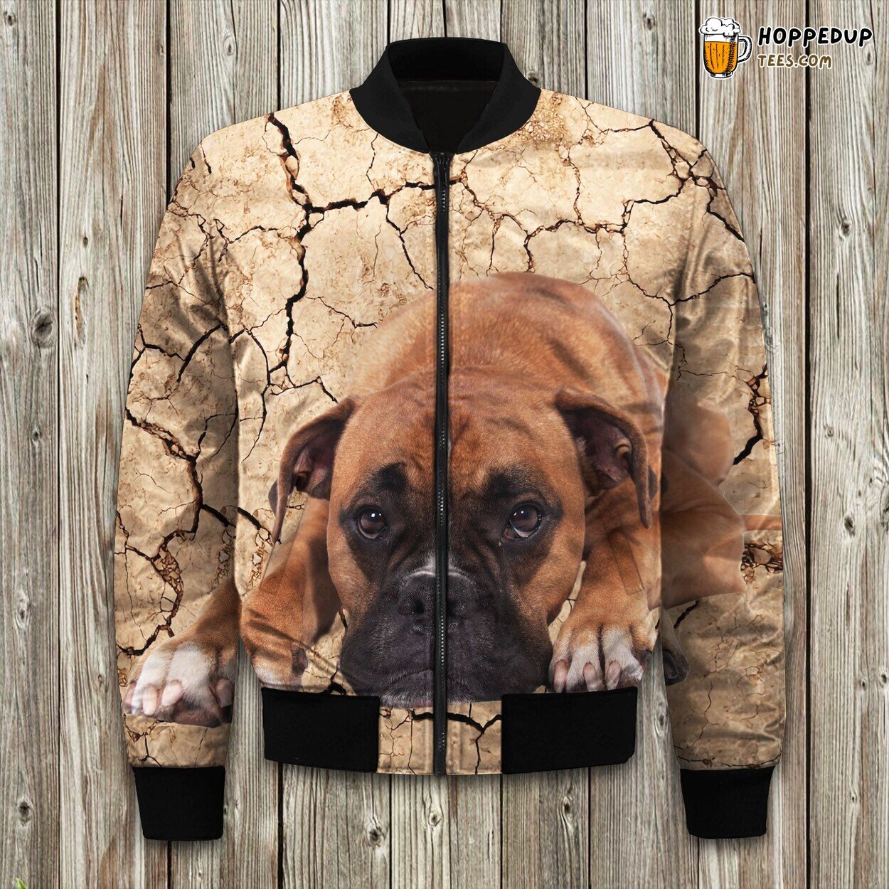 Boxer Dog Canine Loyalty Winter Bomber Jacket Pet Love