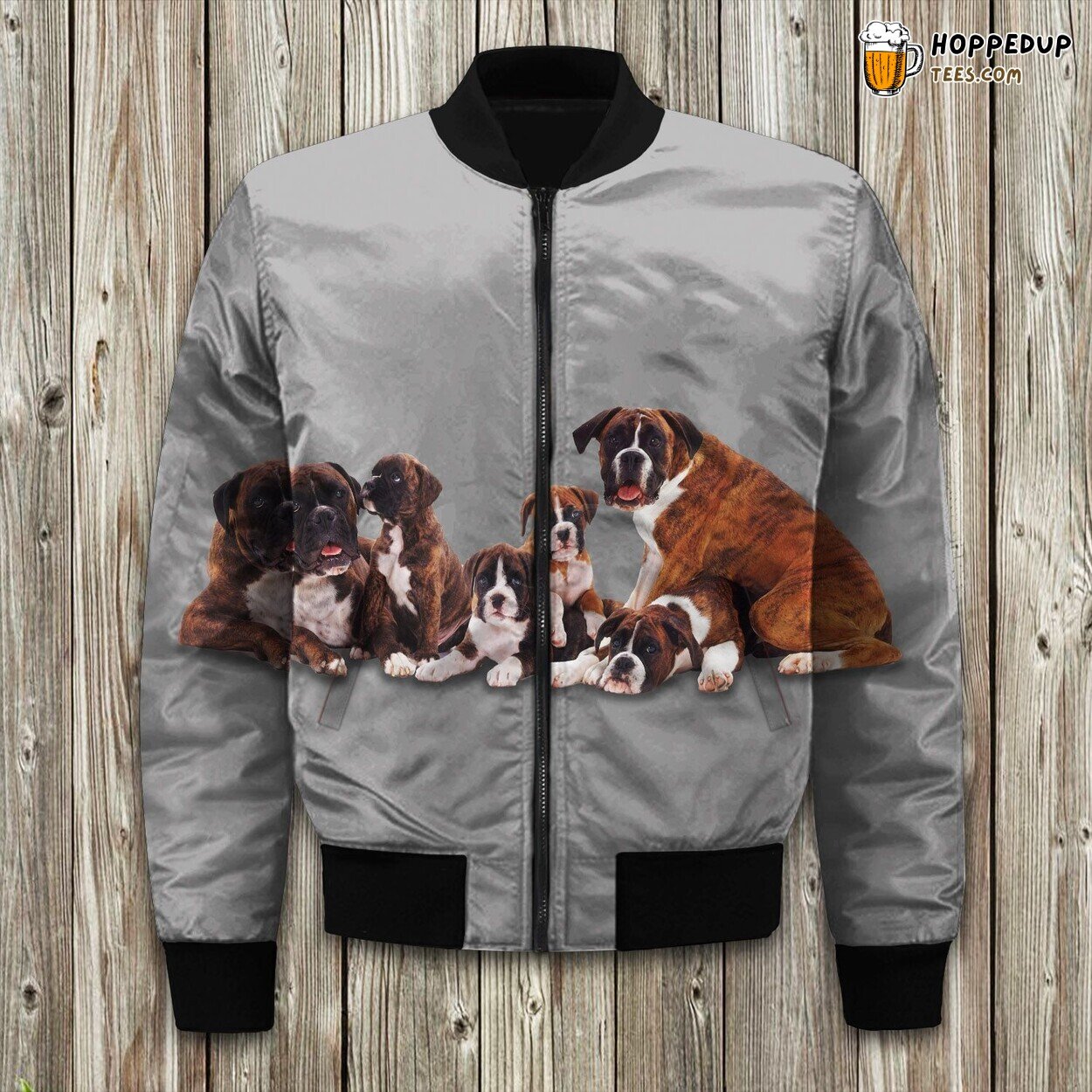 Boxer Dog Family Bomber Jacket