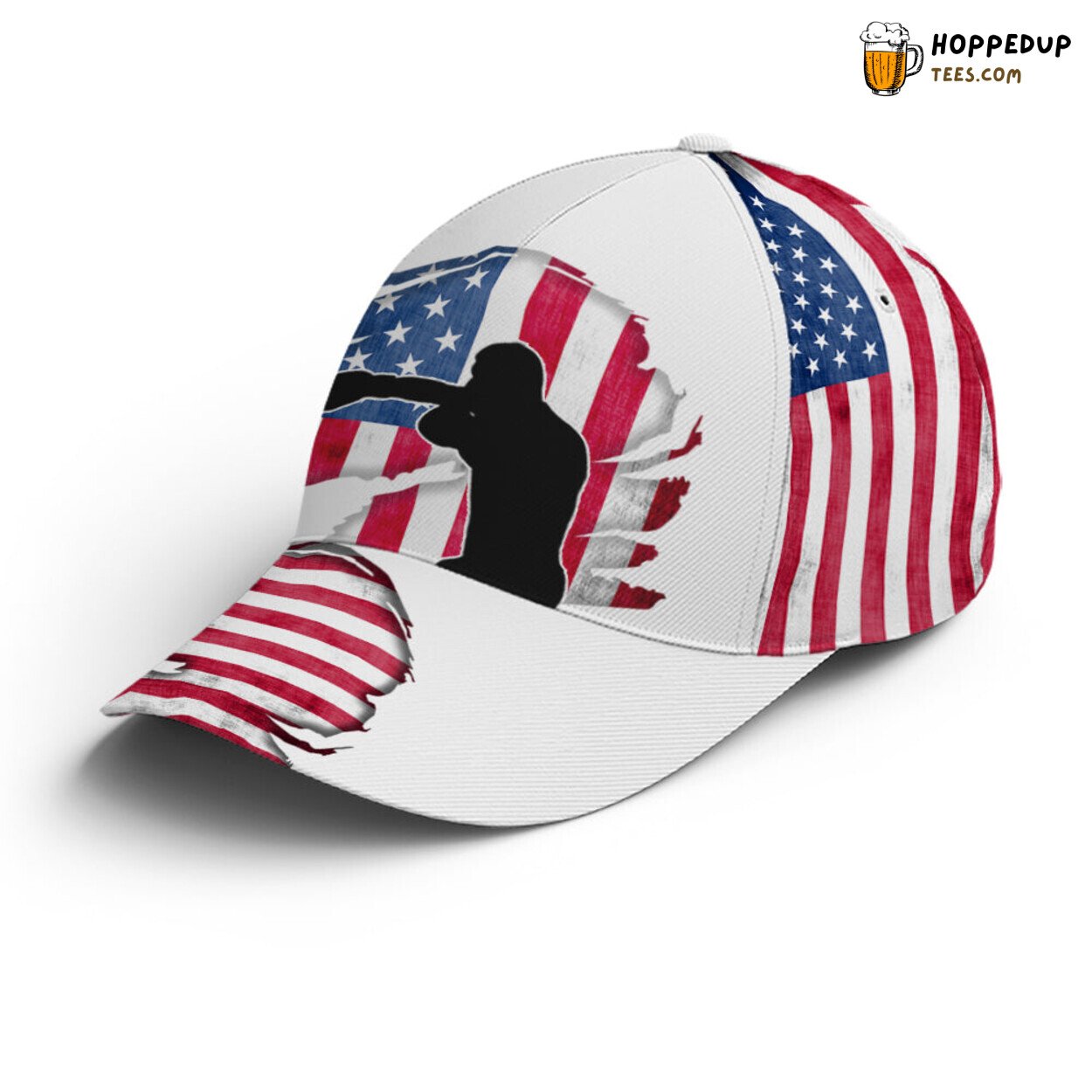 Boxing Passion US Flag Pattern Unique Statement Design Baseball Cap