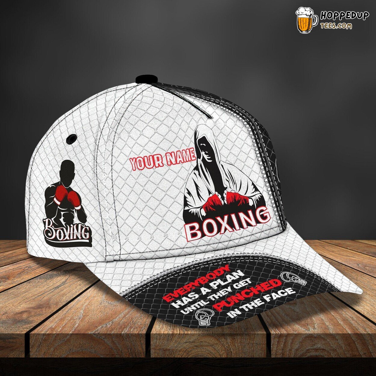 Boxing Theme 3D Classic Cap Personalized Name Unique Embroidery Look