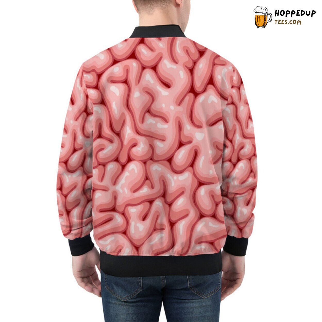 Brain Pattern Artistic Craftsmanship on a Superior Bomber Jacket