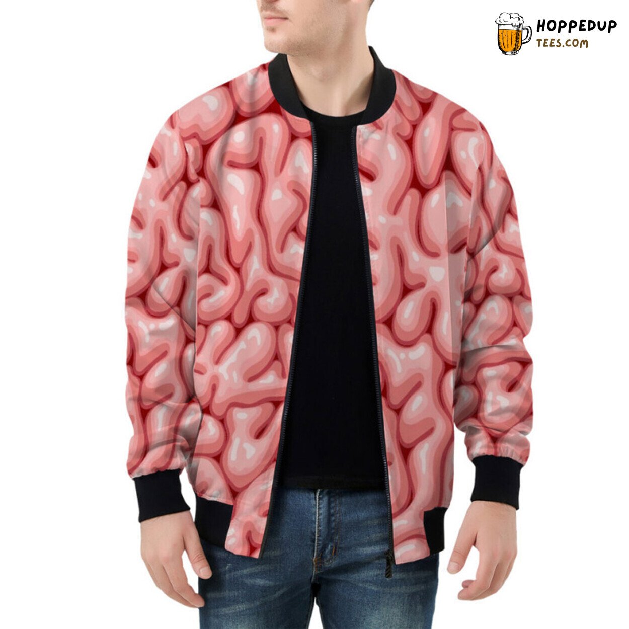 Brain Pattern Artistic Craftsmanship on a Superior Bomber Jacket