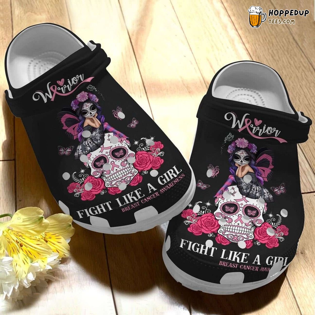 Breast Cancer Fight Like A Girl Fairy Sugar Classic Clogs