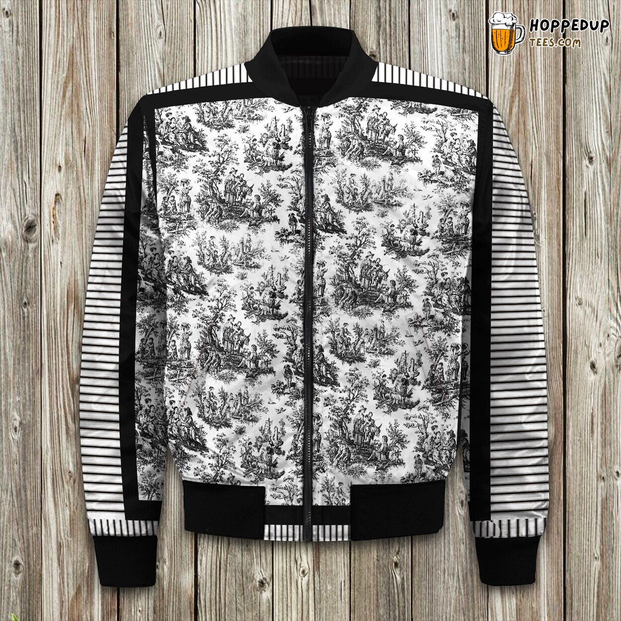 Brenden Toile Elegance Winter Bomber Jacket Tailored Unique Elegance Precision