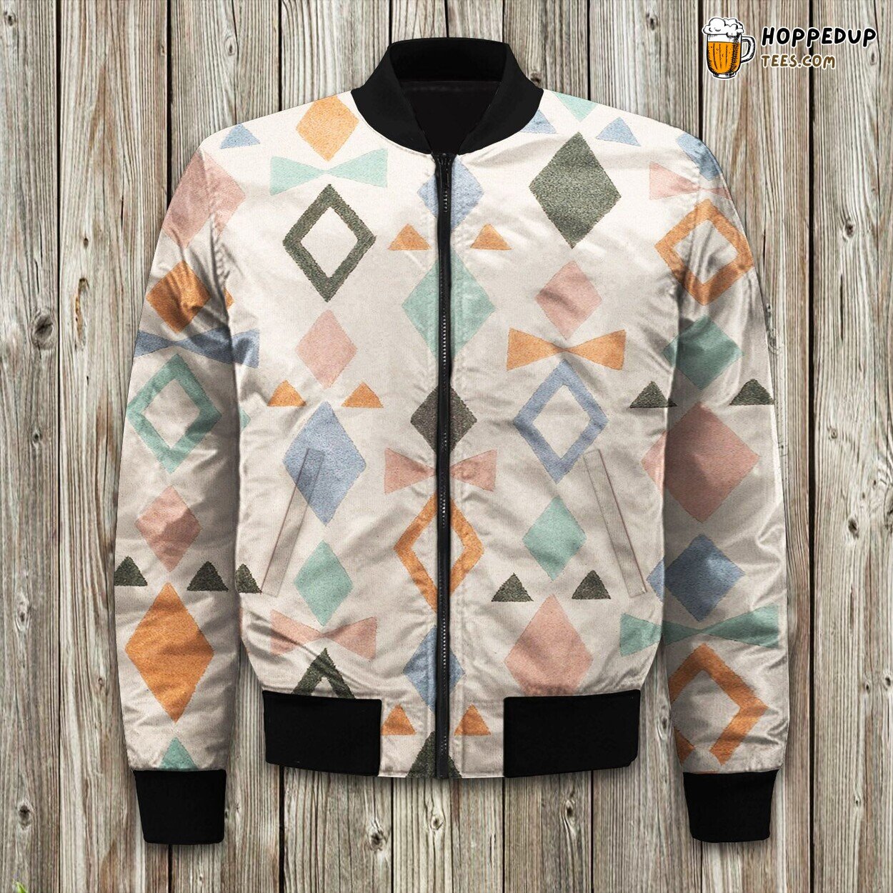 Brenner Handtufted Wool Ivory Bomber Jacket
