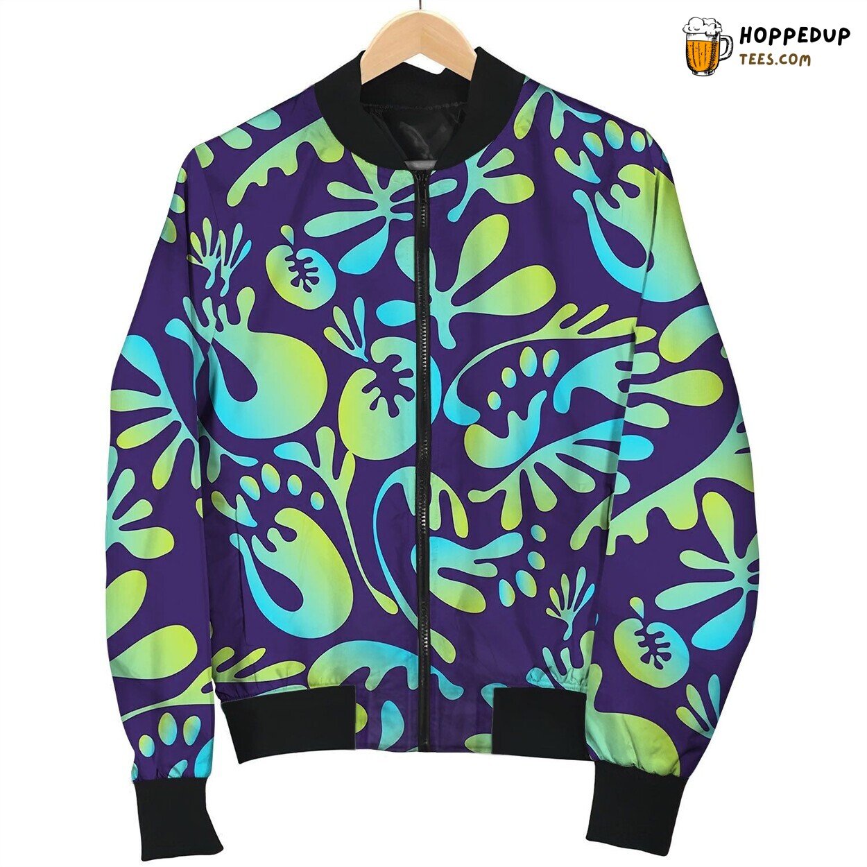 Bright Exotic Flowers With Fairytale Shapes Bomber Jacket