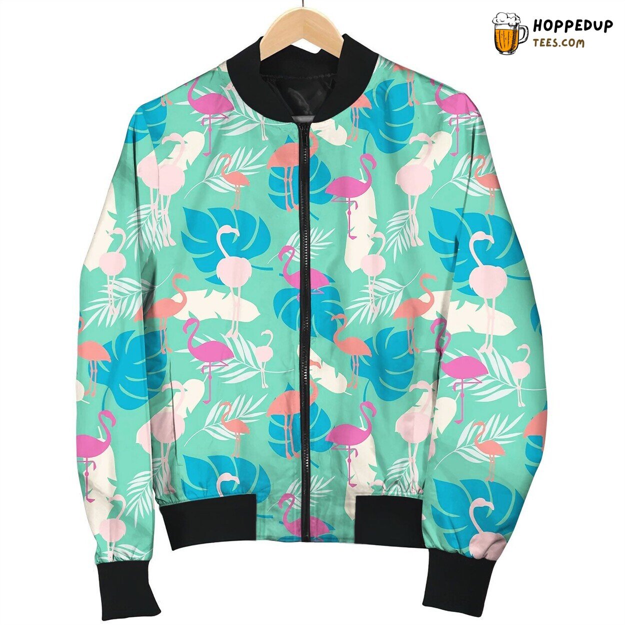 Bright Tropical Summer Seamless Pattern Bomber Jacket