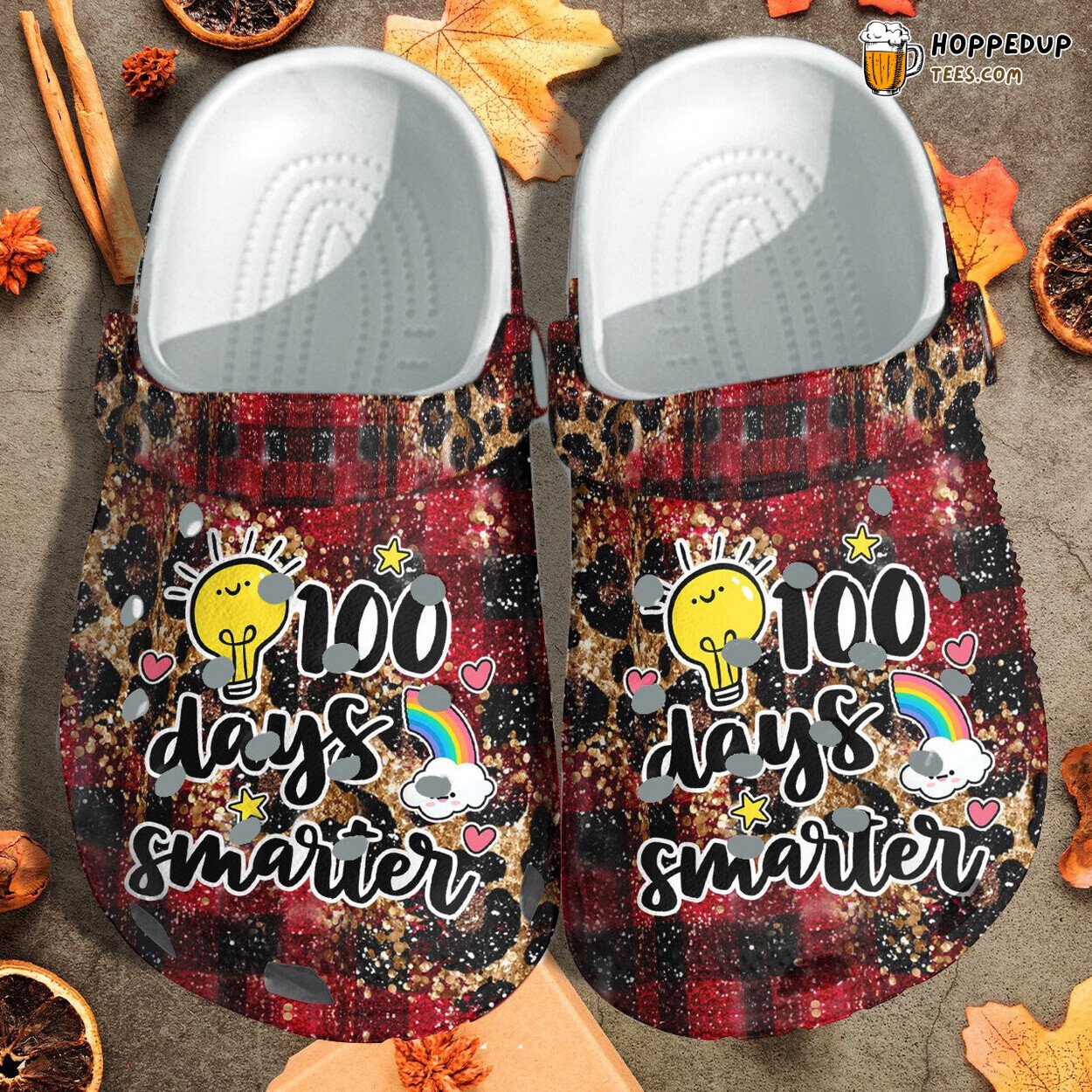 Brighter 100 Days Smarter Leopard Themed Comfortable Clog Gift