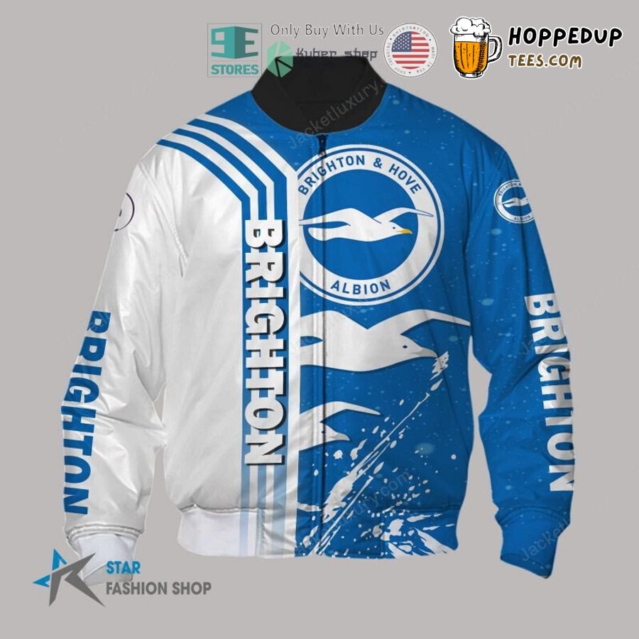 Brighton & Hove Albion FC Elegance Bomber Jacket White Blue