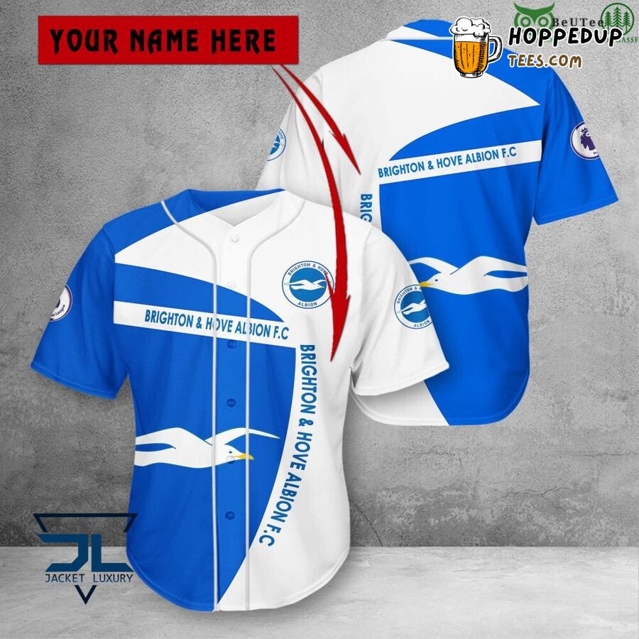 Brighton & Hove Albion FC Custom Name Logo Edition Baseball Jersey Unisex Shirt