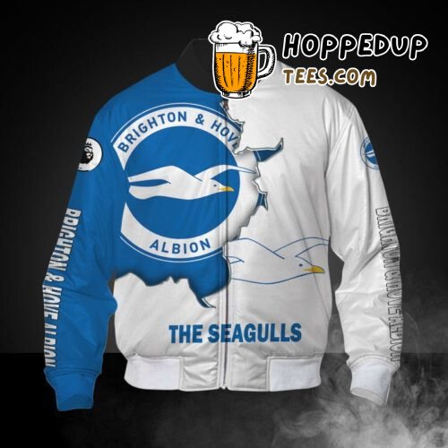 Brighton Hove Albion FC Seagulls Edition Bomber Jacket