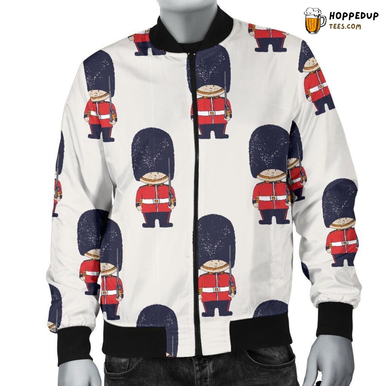 British Army Uniforms Men’s Bomber Jacket Distinct Pattern Essence Art