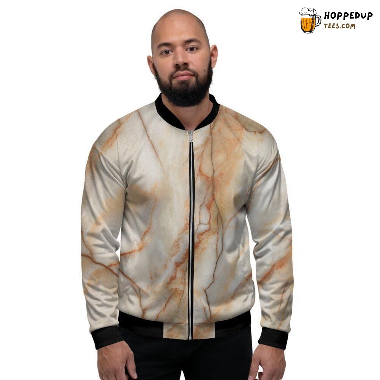 Brown Marble Patterns Tribute Men’s Bomber Jacket Elegant Natural Display Brown Marble Patterns Tribute Men’s Bomber Jacket Elegant Natural Display