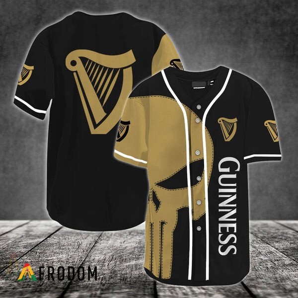Brown Skull Guinness Baseball Jersey HU