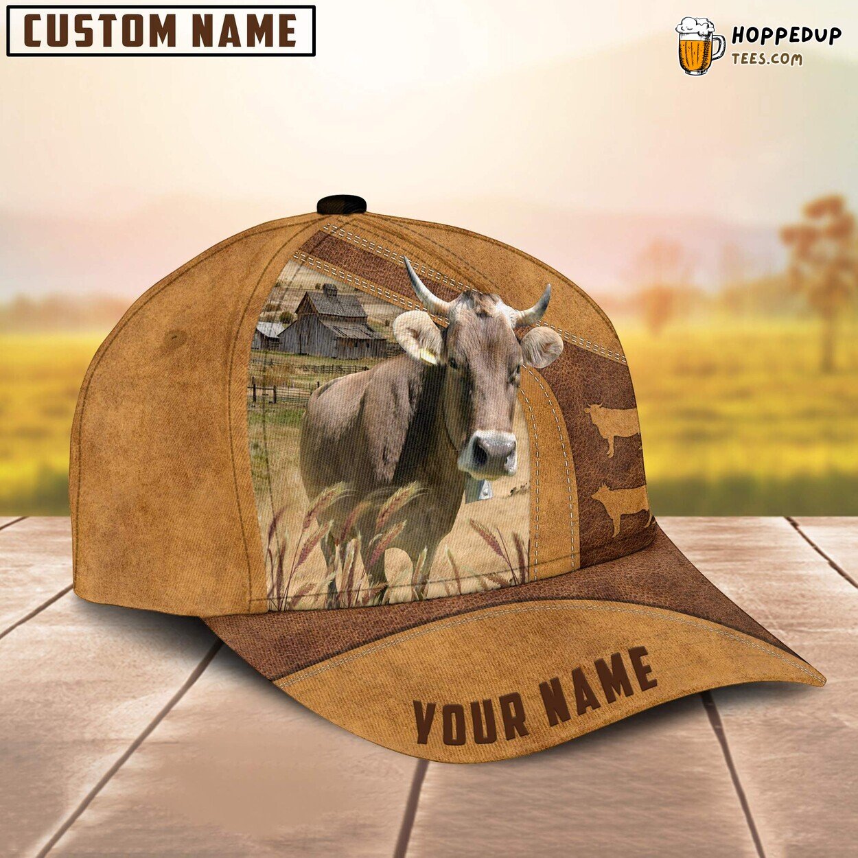 Brown Swiss Unique Farm Baseball Cap Fervent Farmer Lover