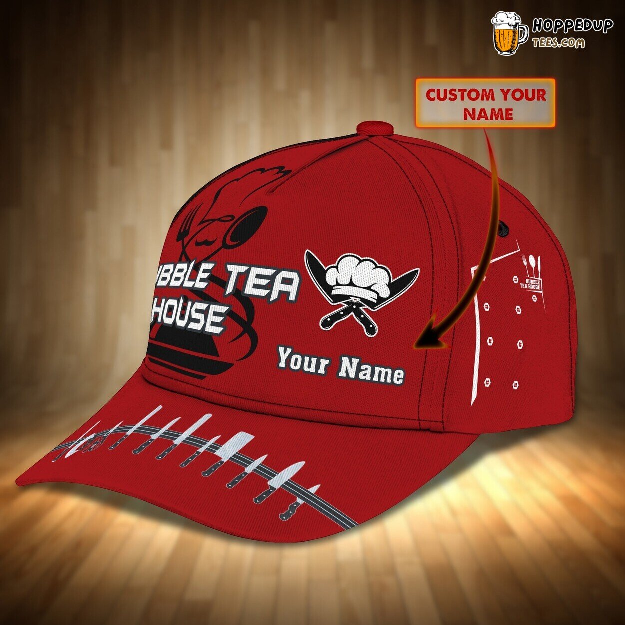 Bubble Tea House Classic 3D Cap Personalized Name Unique Premium Edition Look