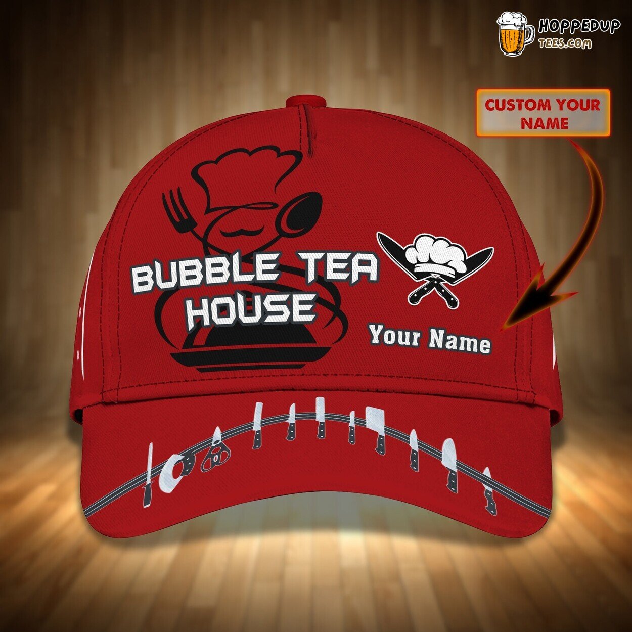 Bubble Tea House Classic 3D Cap Personalized Name Unique Premium Edition Look