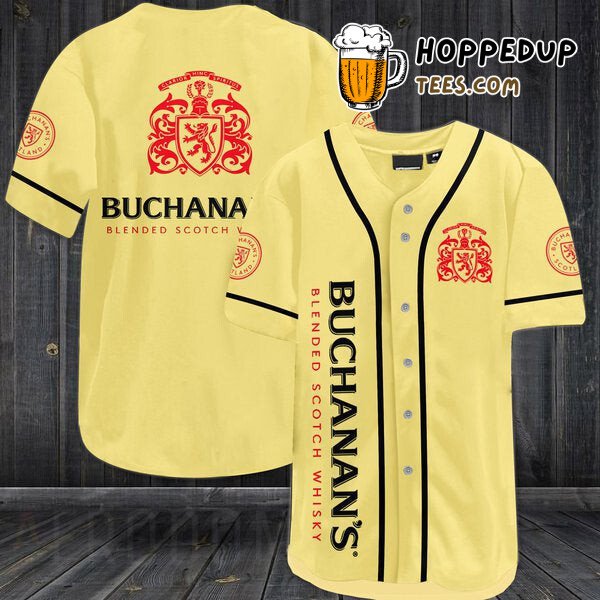 Buchanan’s Scotch Whisky Vintage Themed Baseball Jersey Distinctive Design