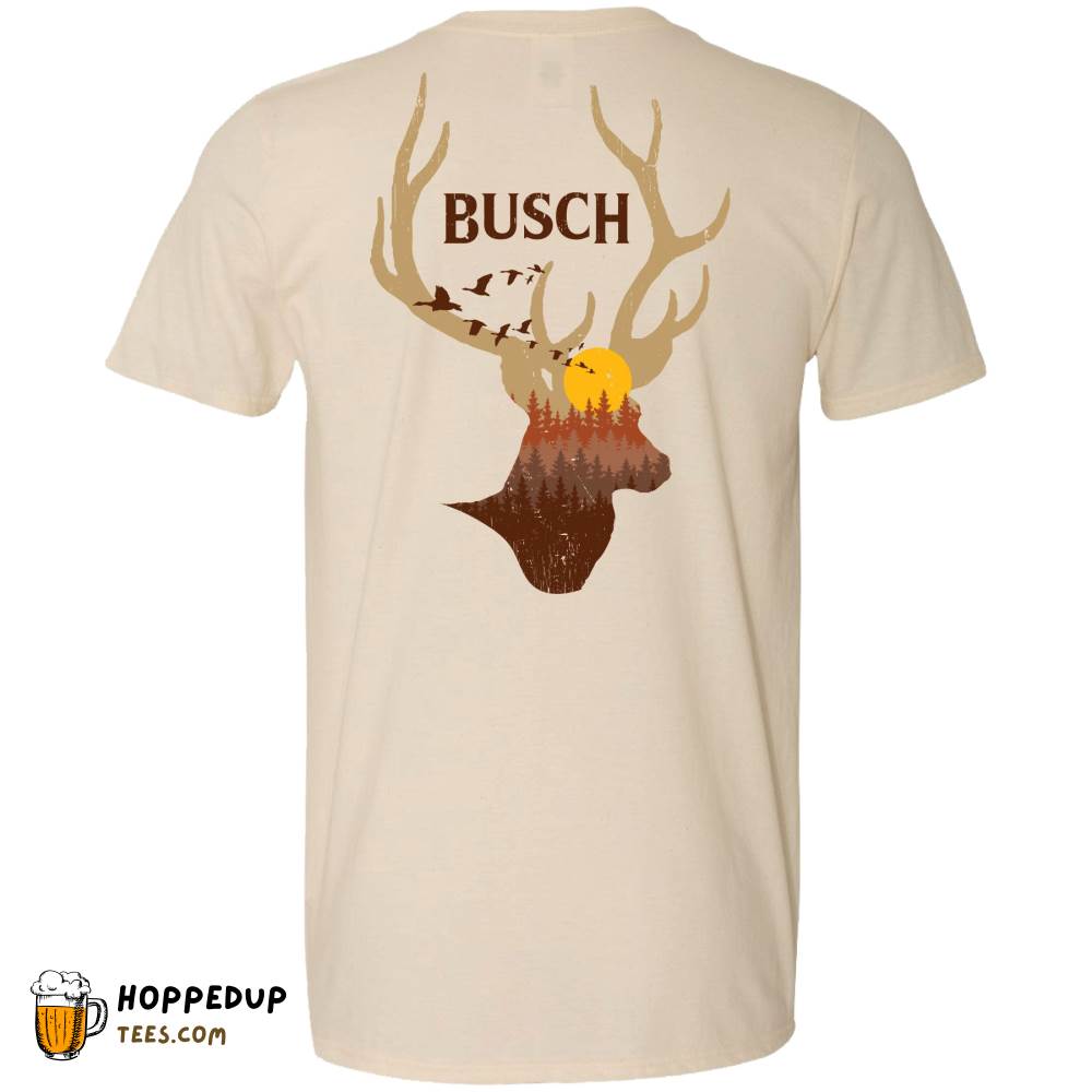 Buck LCFB Silhouette Busch Hunting Natural Tee HU Buck LCFB Silhouette Busch Hunting Natural Tee HU
